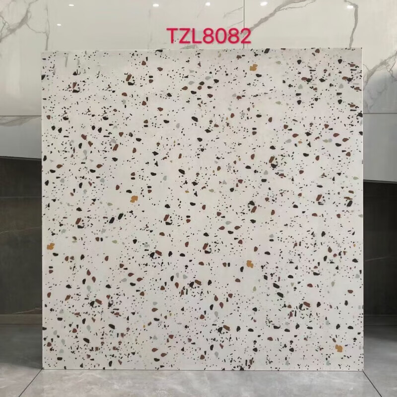 云啟格x復(fù)古水磨石瓷磚全瓷地板磚客廳地磚餐廳服裝店防滑仿古磚 800x8 800x800款式1