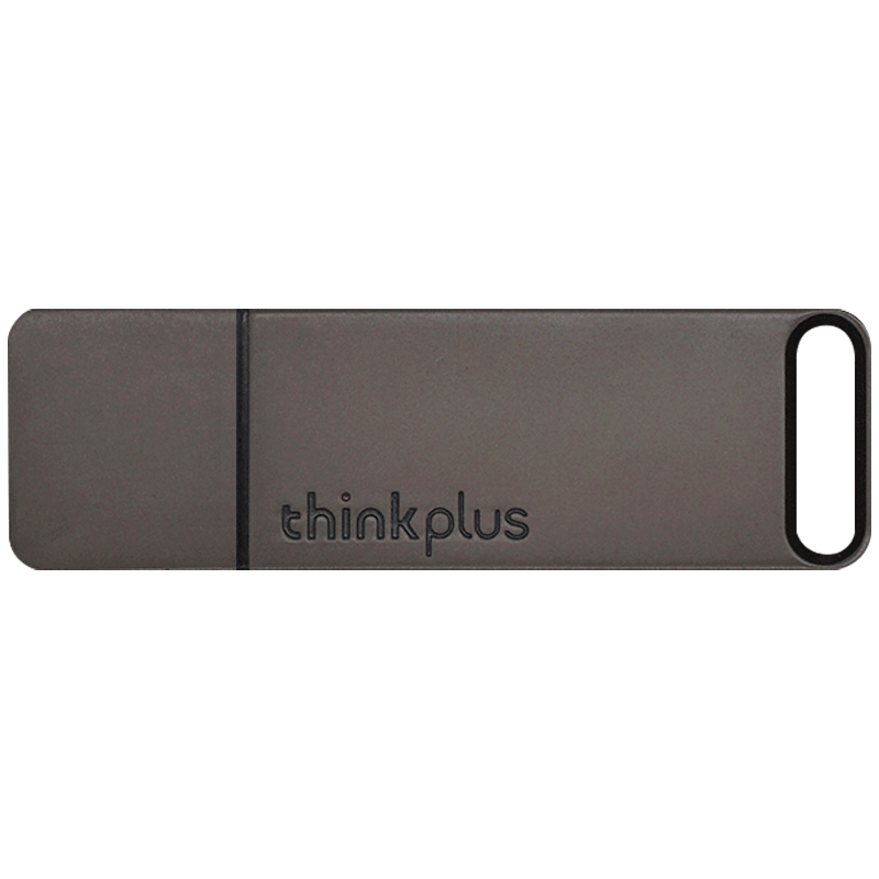 联想（thinkplus）USB3.1高速传输U盘 移动闪存优盘 金属商务U盘 大容量电脑优盘 TU100金属优盘【灰色】 32G
