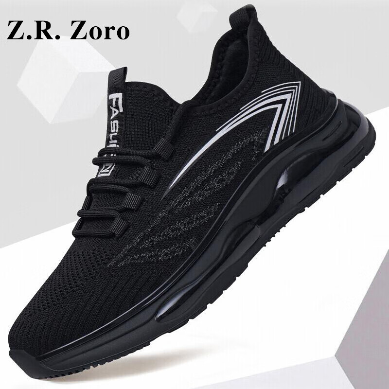 zoro奢侈高档品牌男鞋春季新款百搭网面休闲鞋潮流飞织