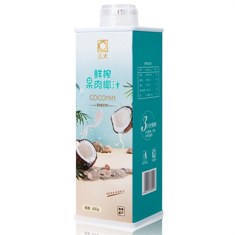 正大 鲜榨椰汁植物蛋白饮料600ml*6瓶/箱 新鲜椰肉果蔬清甜椰香儿 600