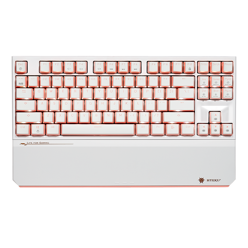 Hyeku 黑峡谷 X3 87键 2.4G双模机械键盘 桃桃气泡水 凯华BOX流沙金轴 单光