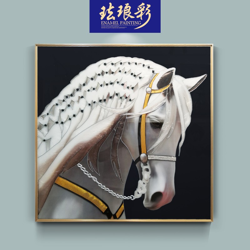 《骏马》fc041 高贵金框 70x70cm
