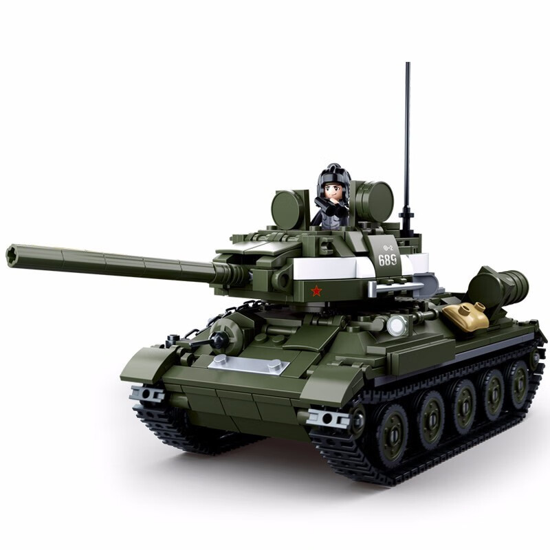 拼装二战黑豹g主战坦克装甲车模型玩具男孩新年礼物 t-3485中型坦克