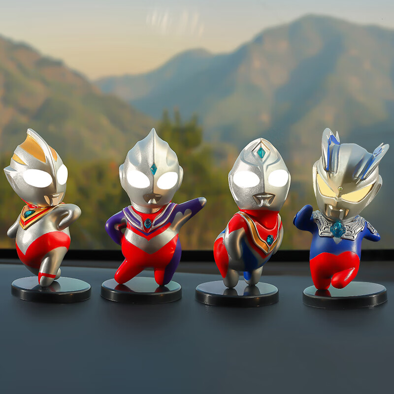 摆件车内中控台可爱肥仔超人装饰品迪迦摆件 肥仔奥特曼 薯条奥特曼