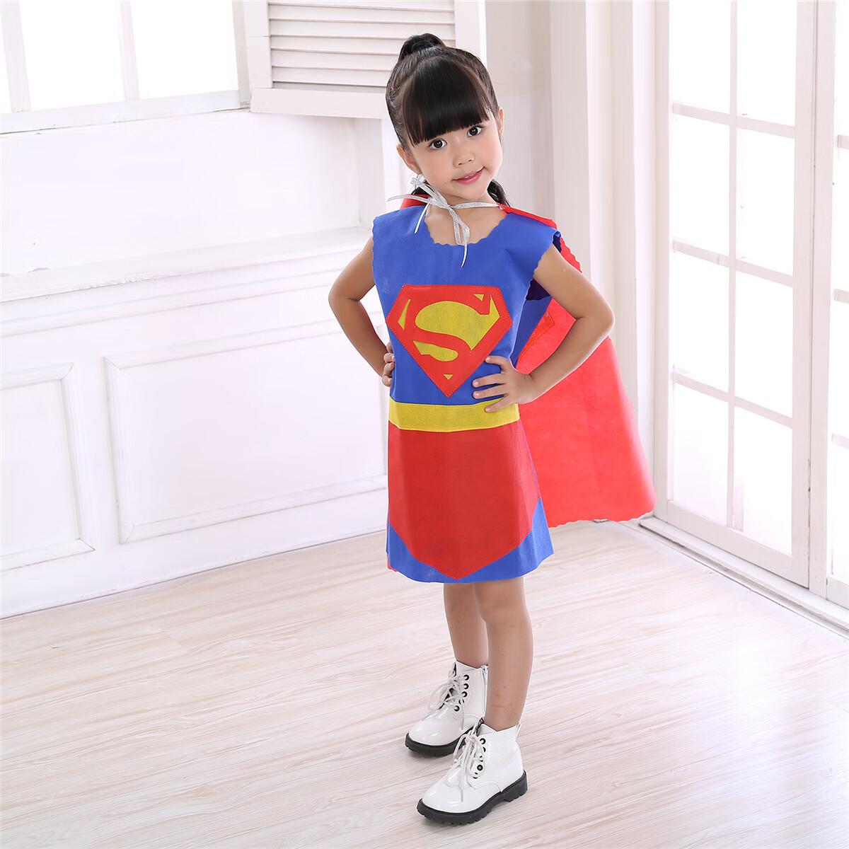 环保服装儿童时装秀男生六一儿童节走秀服男童幼儿园亲子演出服 超人