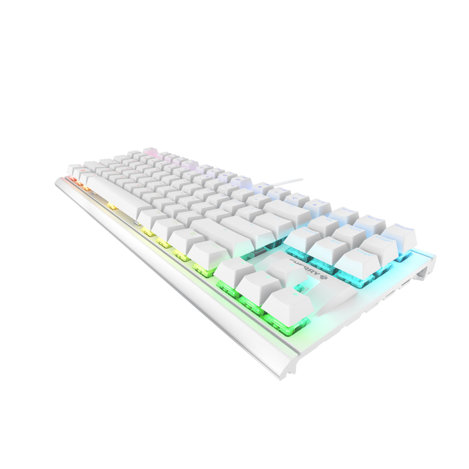 再降价: CHERRY樱桃MX1.1雪原极光 机械键盘 游戏键盘 悬浮式无钢结构  RGB灯效  红轴