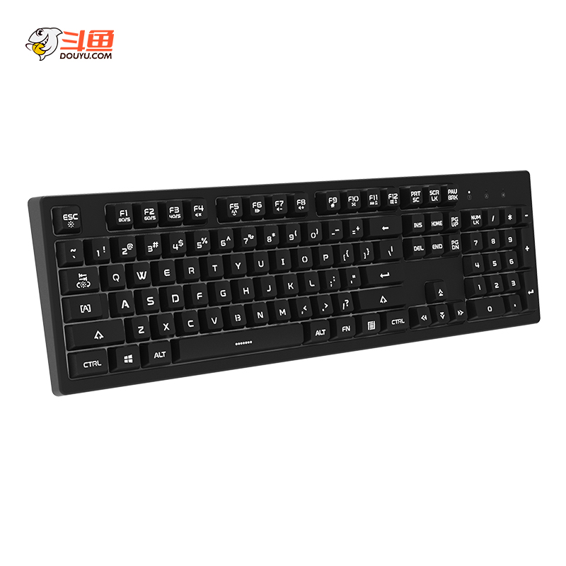 斗鱼（DOUYU.COM）DKS100  黑色 机械手感游戏办公键盘 电脑 笔记本 白色背光键盘 吃鸡键盘