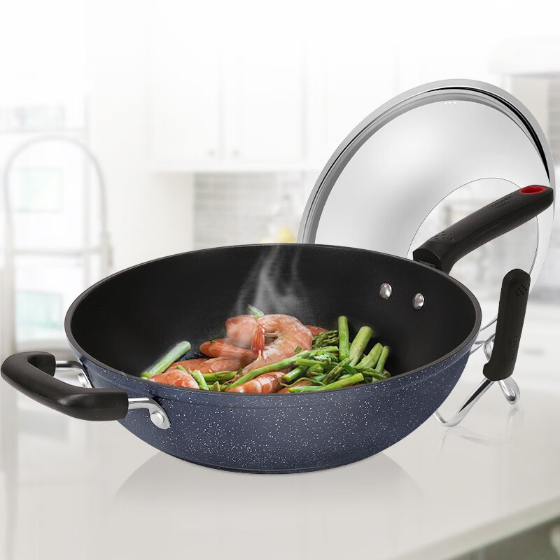 适用燃气炒锅明火不粘锅煤气灶炒菜锅大皇