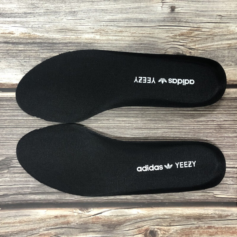 适配椰子350鞋垫yeezyv2原装舒适防臭三叶草满天星黑天使男女 黑色 黑