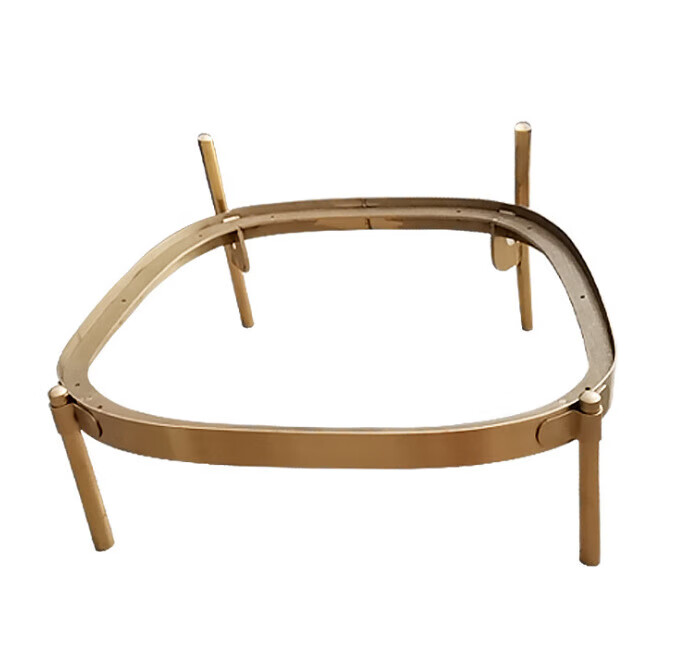 哩也波哩也轻奢不锈钢沙发底架现代单人休闲椅弯板内架设计师五金