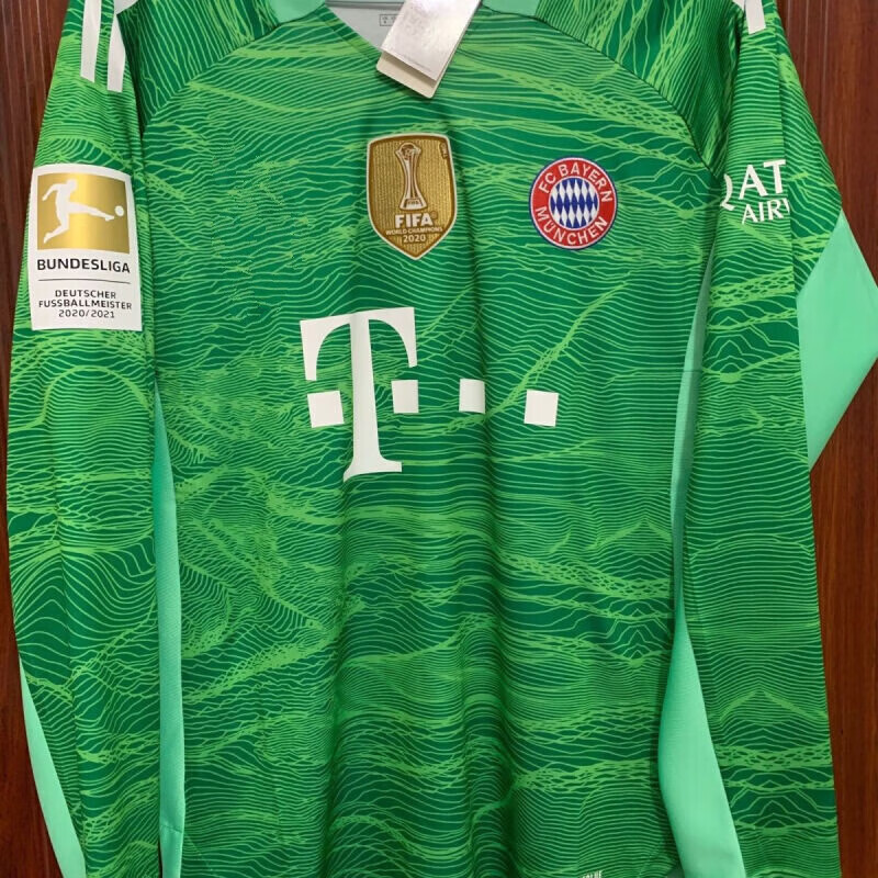 钓赛拜仁门将服 守门员诺伊尔球衣 诺伊尔1号印签签名球衣  定制