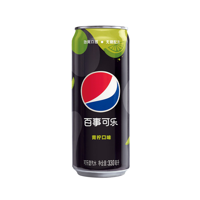 百事可乐无糖Pepsi青柠味330ml*12罐整箱装推荐