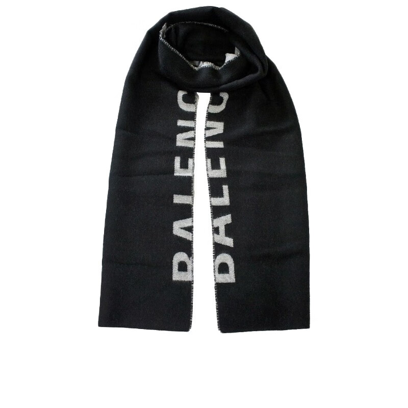 巴黎世家(balenciaga)围巾 男女通用羊毛徽标图案双面羊毛围巾 575868