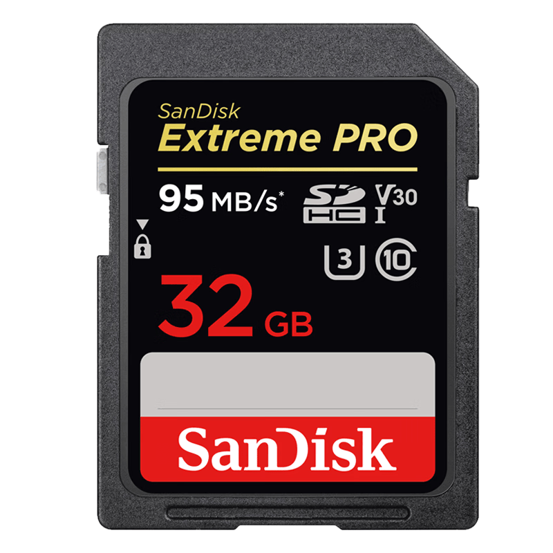 闪迪(SanDisk)SD卡 4K高清单反相机内存卡 数码相机存储卡 至尊超极速 32G 读取100M/S 写入90M/S