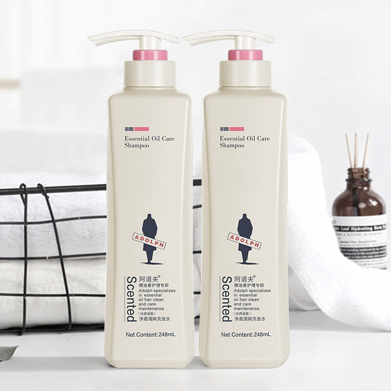 阿道夫洗发水控油去屑洗发露柔顺改善毛躁洗头膏男女通用 控油洗发.