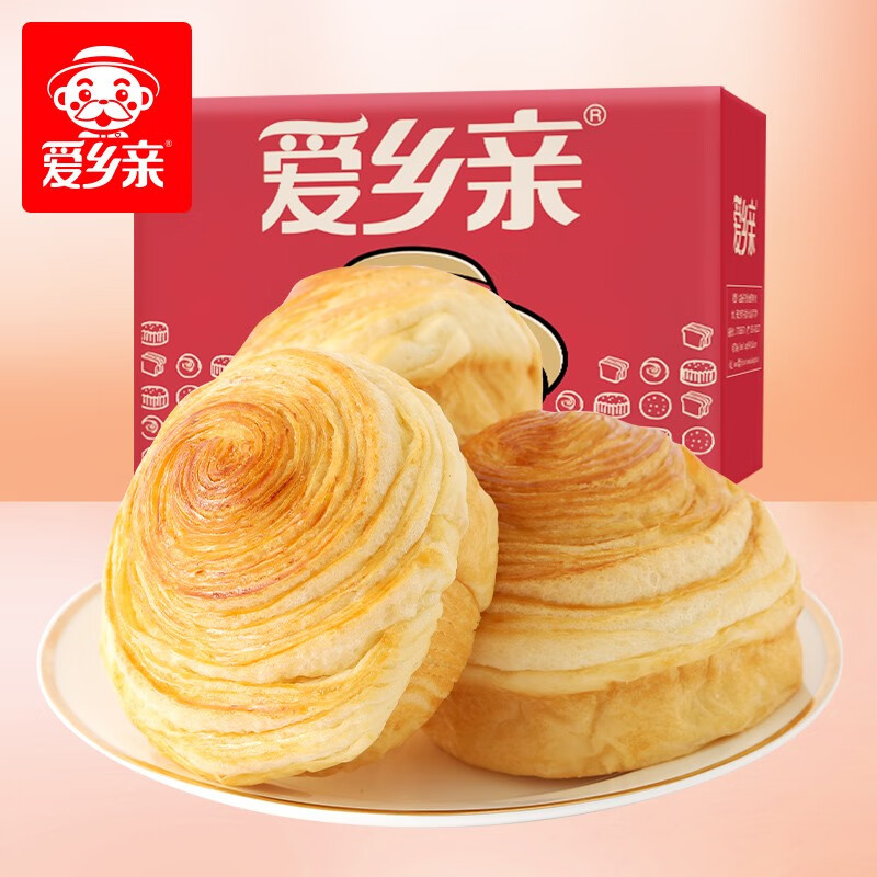 爱乡亲手撕面包500g网红独立包装小面包零食早餐批发整箱夜宵 500g云