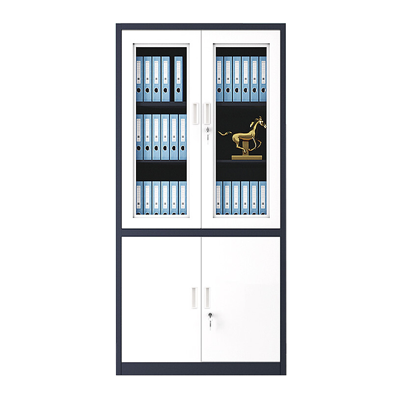 中伟文件柜办公柜钢制铁皮柜资料柜档案柜储物柜灰白大器械文件柜