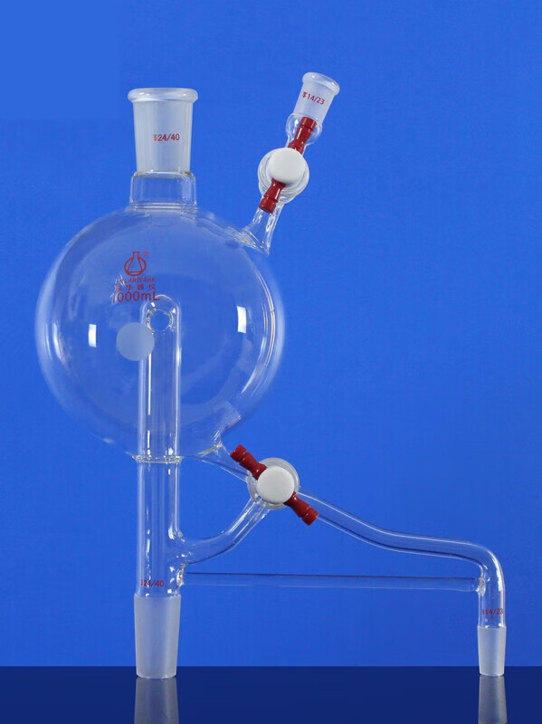 溶剂蒸馏头四氟节门带出液口14/19/24 250/500/1000ml lh-99 容量250