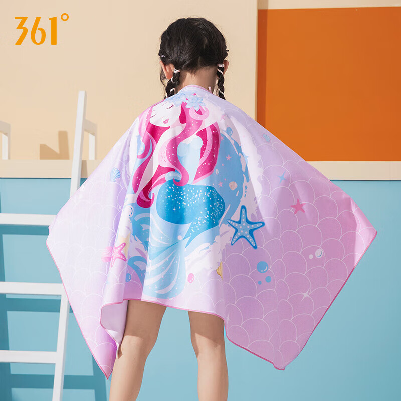 361°兒童浴巾超強吸水速干女童洗澡毛巾游泳專用浴袍便攜沙灘巾