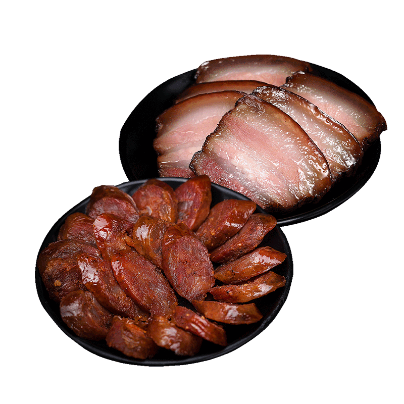 楊大爺四川臘腸麻辣香腸川味1000g成都特產(chǎn)腸臘味肉食熟食臘味烹飪食用 香腸1斤+五花1斤【拍2件8折】