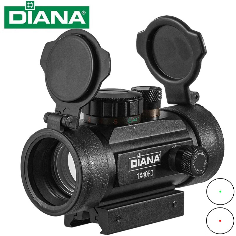 diana1×40红点瞄准镜内红点手调版内红点瞄准器寻鸟镜十字一体红激光