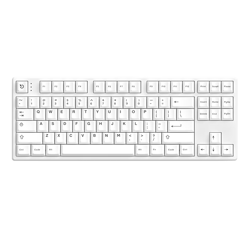GANSS 迦斯 GS87D 白光版 87键 蓝牙双模无线机械键盘 白色 Cherry红轴 单光