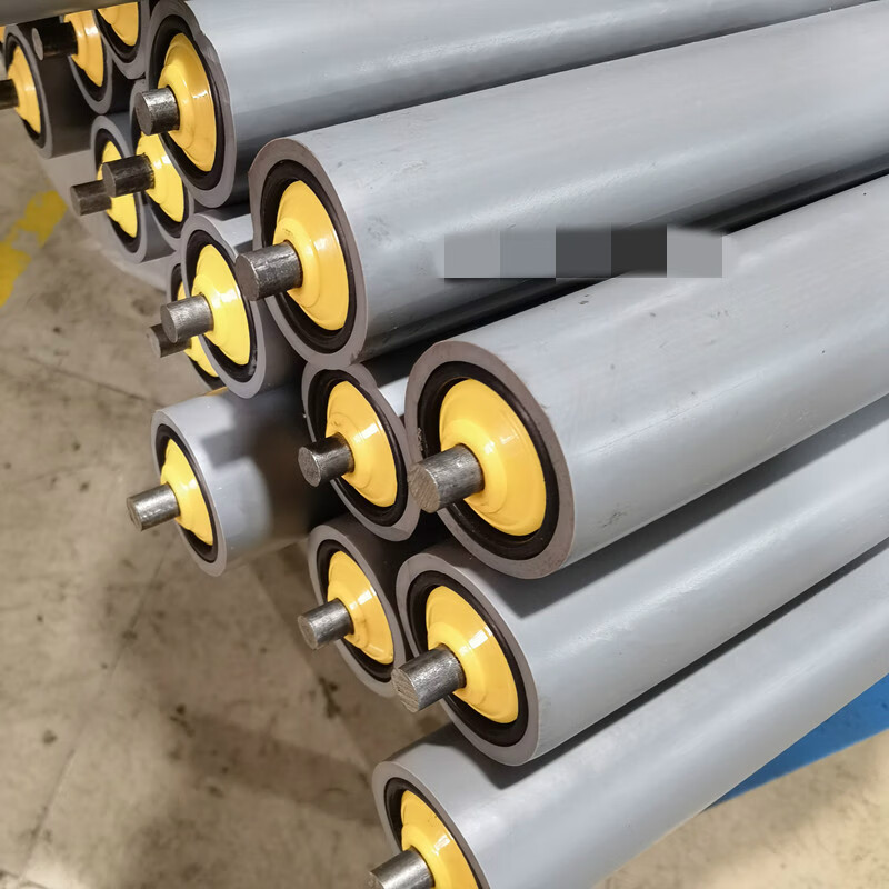 无动力滚筒套胶皮带机托辊不锈钢滚筒镀锌滚轮套胶输送带滚轮辊筒