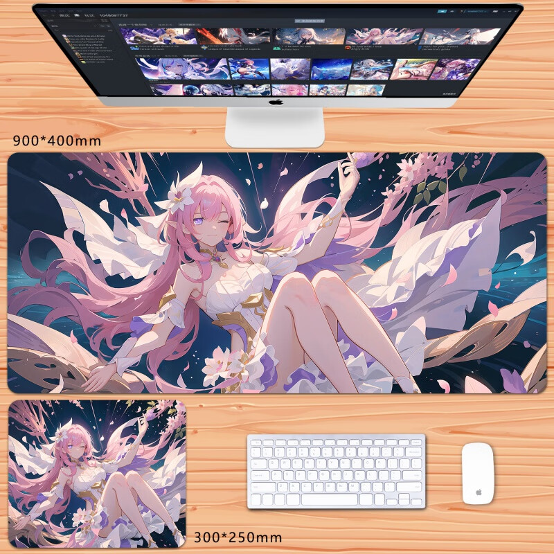 崩坏3三动漫琪亚娜德二次元笔记本电脑桌垫 爱神 800x300mm x 4mm