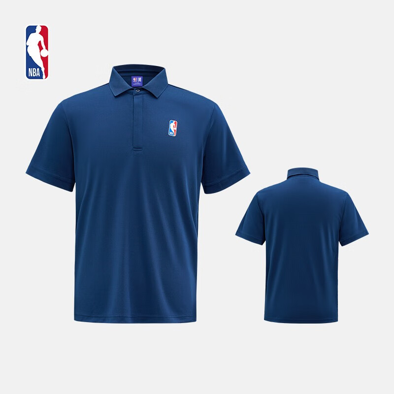 nba联盟款polo 蓝色 icon系列 简约时尚舒适短袖polo衫t恤 腾讯体育 l