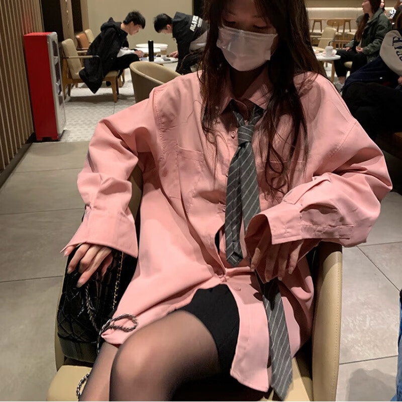 粉色衬衫 领带 s 85-105