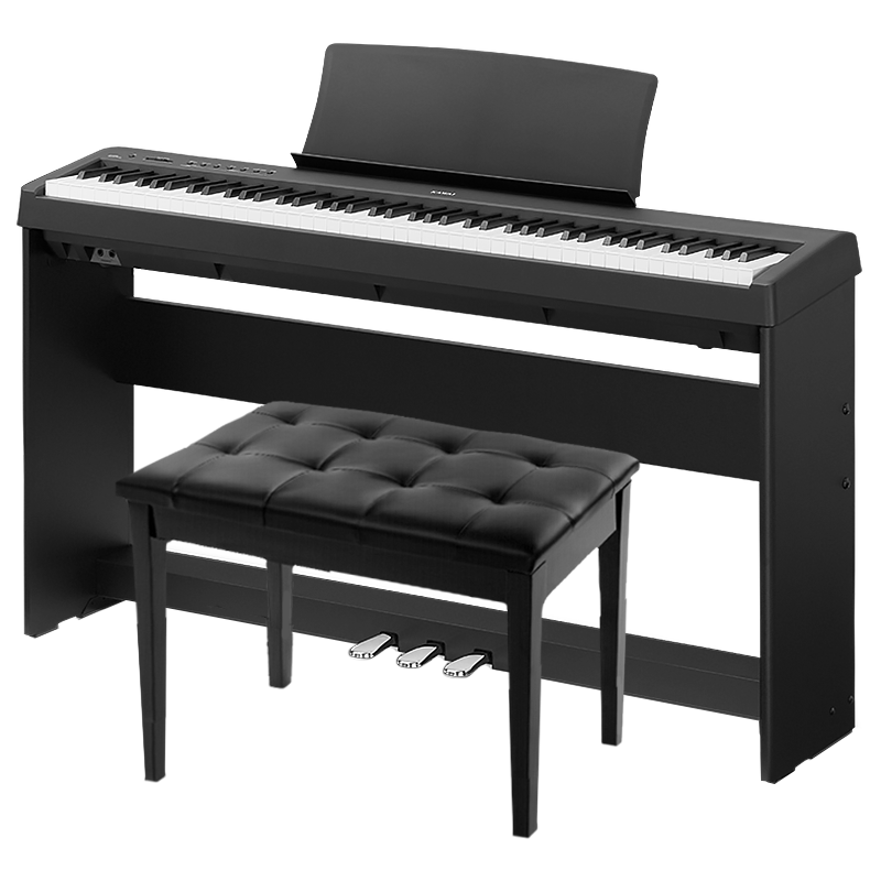KAWAI ES系列 ES110 电钢琴 88键全配重键盘 黑色 双人琴凳礼包