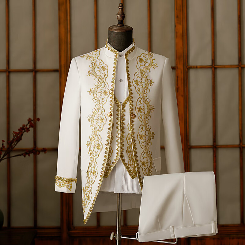 fengedun欧洲中世纪服装男宫廷礼服士欧洲复古贵族王子国王戏服欧式