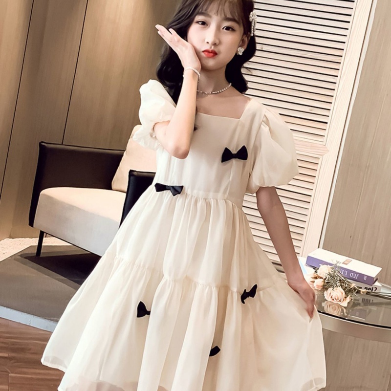 0-6岁小孩衣服3-14岁女孩夏天穿的女童连衣裙夏装新款中大童洋气裙子