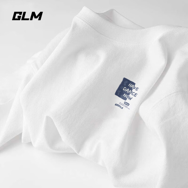 GLM纯棉短袖T恤男夏季潮流百搭半袖学生简约潮流衣服