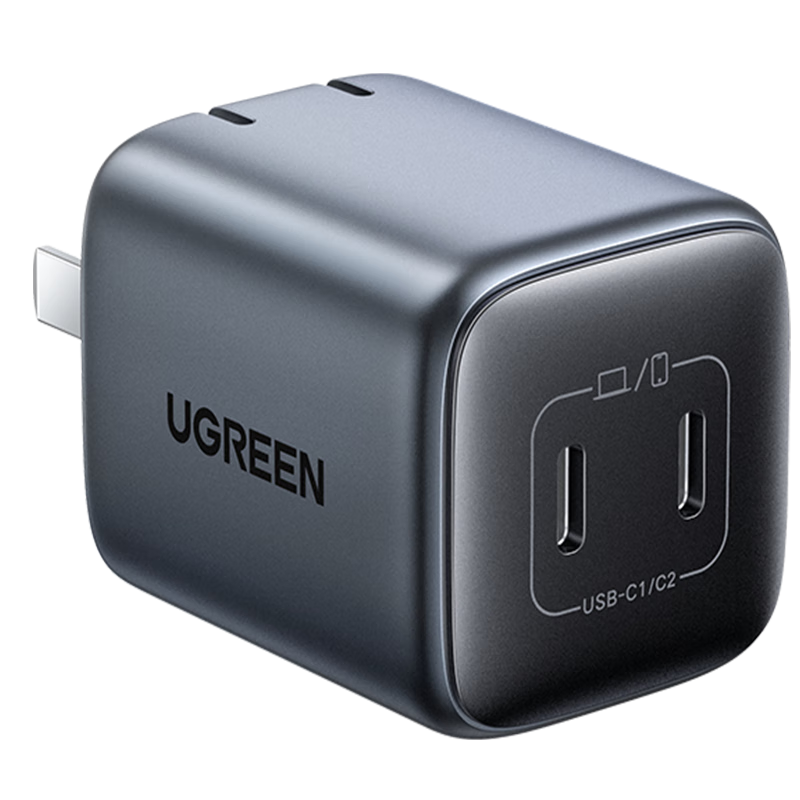 UGREEN 绿联 CD294 氮化镓手机充电器 双Type-C 45W 黑色