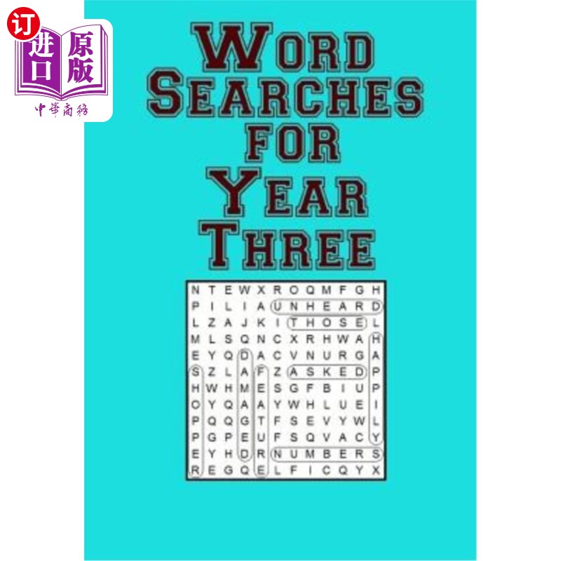 海外直订word searches for year three 第三年的单词搜索