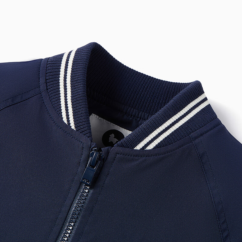 MQD童装男大童24春潮酷休闲百搭风衣 藏青 140