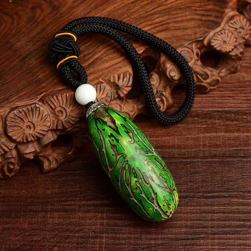 乐喵(lemiao)千眼菩提彩果 彩色菩提子原籽打磨好红绿玉化果手把件 三