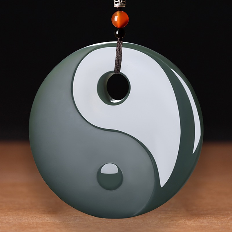 靳钰晨 和田玉青玉太极吊坠男女款青玉细料阴阳八卦太极玉石玉坠 款式