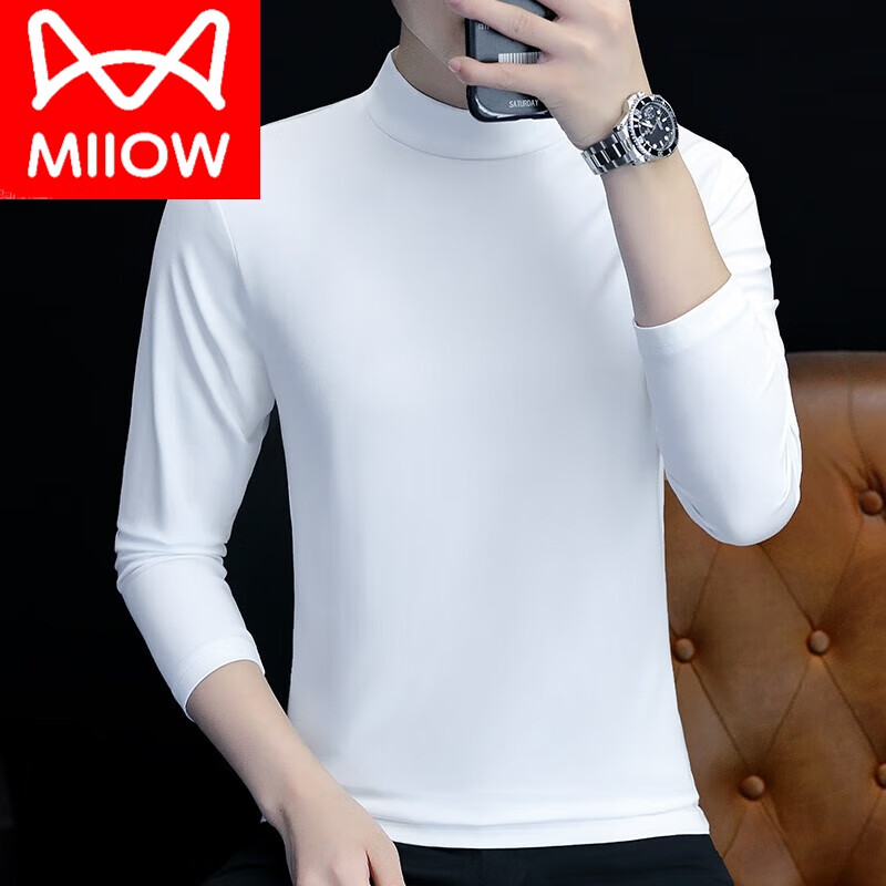 ���ڲ�����è�ˣ�MiiOW�����ޱ�ů������ʿ���촿�޳������¿��ﶬ����ɫ�ڴ���������̼ YP192�����ɫ���� 3XL 83.2Ԫ