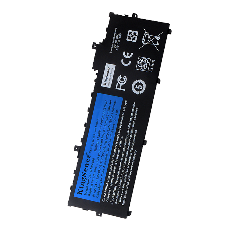 金仕能 適用聯(lián)想ThinkPad X1 Carbon 2018 5/6th TP00086A TP00086B 筆記本電池01AV430 01AV494 57.18WH/4950mAh Thinkpa