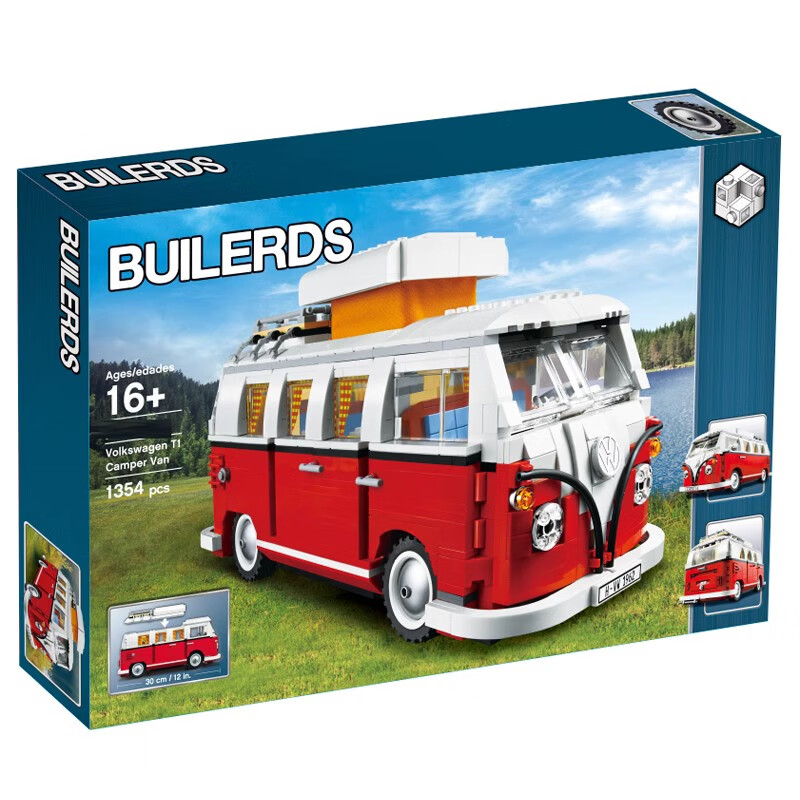 泰高乐(taigaole)乐高积木创意系列大众t1露营车10220旅行巴士房车