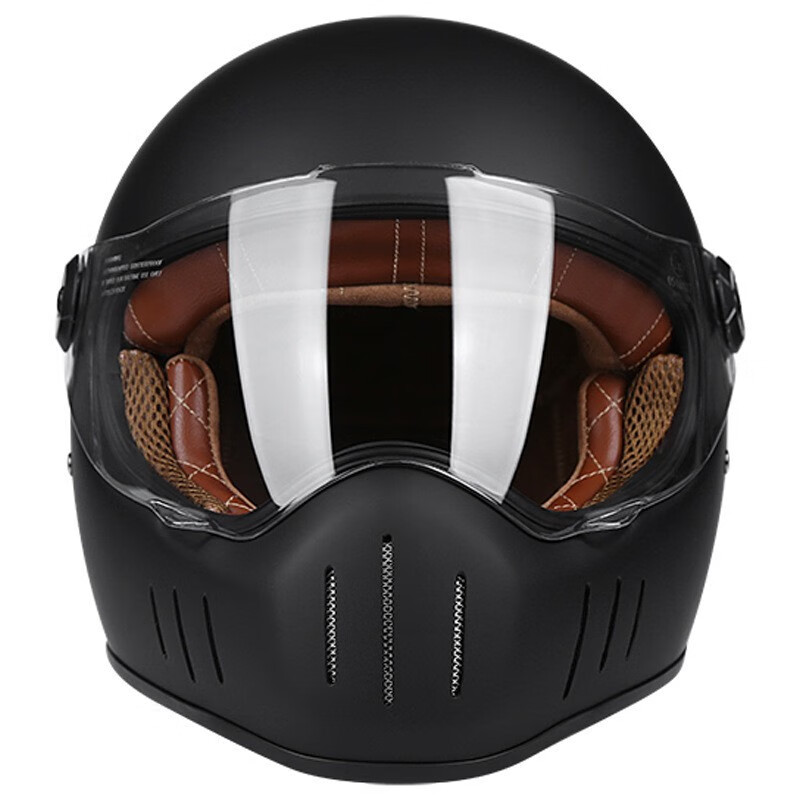 奇达士（qudas）德国品牌摩托车头盔骑行机车复古越野全盔电动车头盔电瓶车赛车盔 K29哑黑 XL
