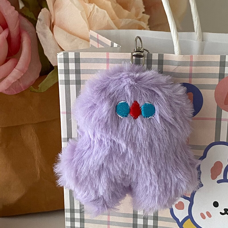 巧翁可爱小怪兽粉笨笨挂件钥匙扣情侣书包挂饰 紫笨笨