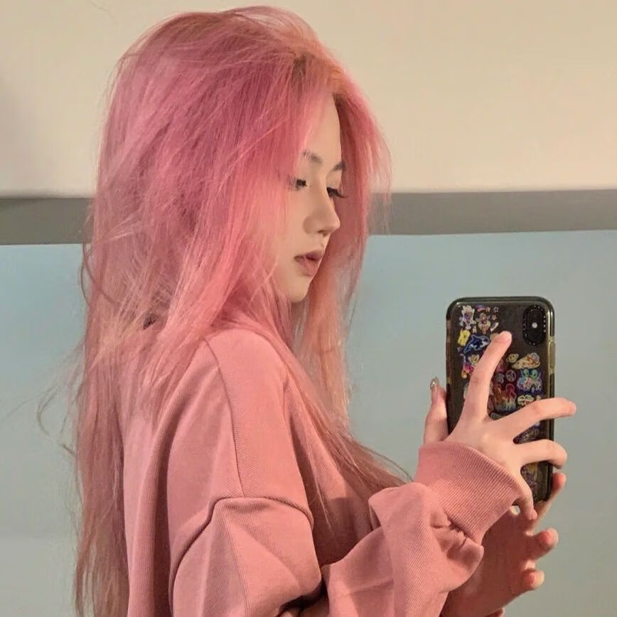 金粉紫西柚粉棕渣女粉色染发膏染发剂 渣女粉【头发够8-9度黄发买】