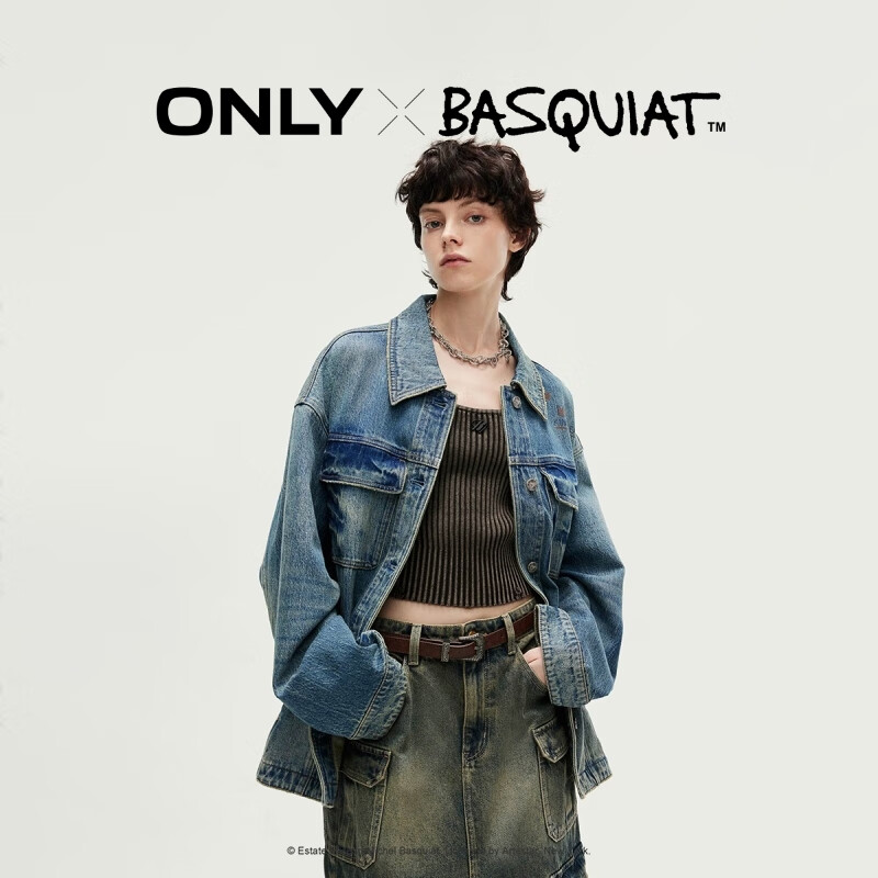 ONLY2024�����¿�BASQUIAT����������ţ������Ů|124454001 J33 350ˮϴţ���� M 165/84A