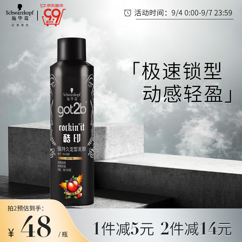 施华蔻（Schwarzkopf）got2b酷印强持久定型发胶250ml(定型喷雾 强力定型)(新老包装)属于什么档次？
