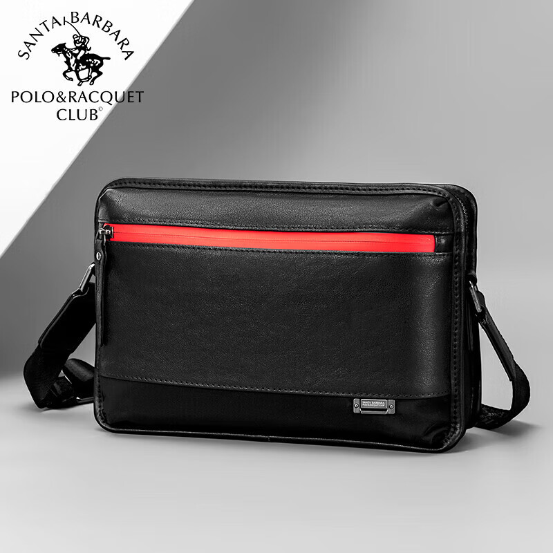 &racquetclub)男包斜挎包2024新款男士背包休闲单肩包品牌横款皮包