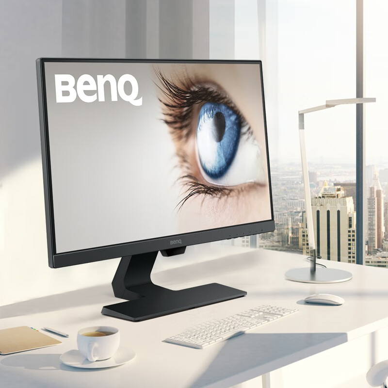 明基（BenQ）GW2480 23.8英寸IPS 低藍光降頻閃智慧愛眼 內置音箱窄邊框 個人/商務電腦顯示器(VGA/HDMI/DP)