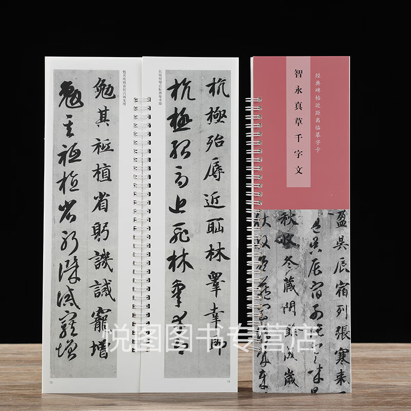 智永真草千字文 经典碑帖近距离临摹字卡 智永真书 草书千字文 南朝智永楷书毛笔书法字帖